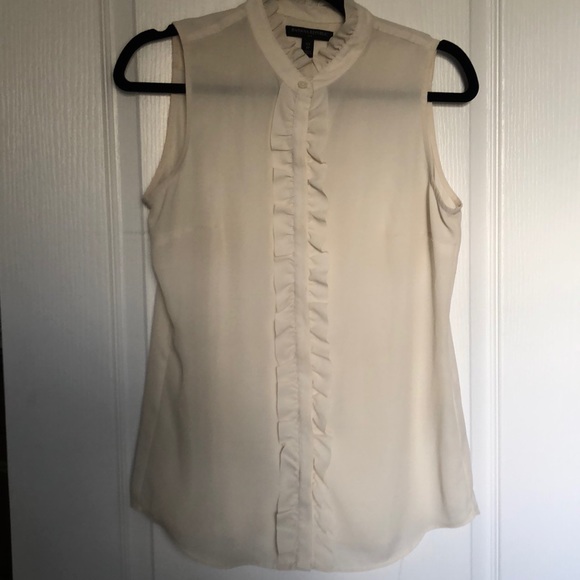 Banana Republic Ruffle Front Sleeveless Shirt - Picture 1 of 3
